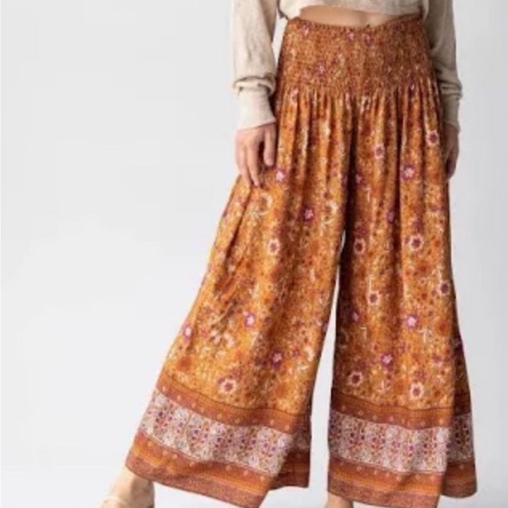 Natural Life Bohemian Floral Wide-Leg Pants